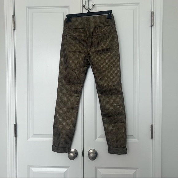 Gold jacquard pull on pants - Picture 3 of 3